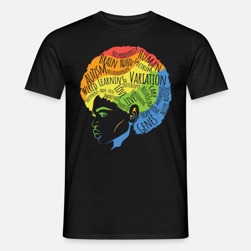 Embrace Life Neurodiversity Brain ADHD Aware - T-skjorte herre - svart