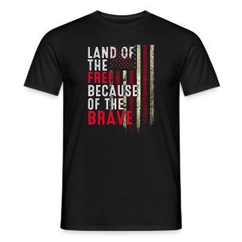 Land der Freien wegen der Tapferen - Memorial D - Männer T-Shirt - Schwarz - Vorne - AI Model Male 178 light (178cm)