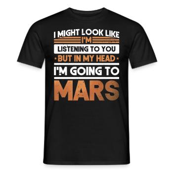Mars - T-shirt homme - noir - Devant - AI Model Male 178 light (178cm)