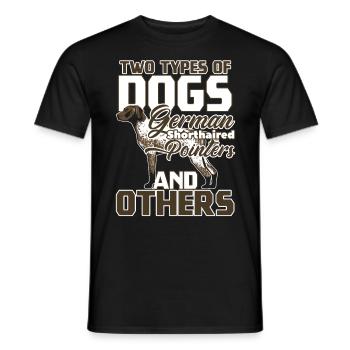 Chef allemand des cheveux courts GSP pour les amateurs de chiens - T-shirt homme - noir - Devant - AI Model Male 178 light (178cm)