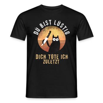 Tu es drôle, je tue la dernière fois - T-shirt homme - noir - Devant - AI Model Male 178 light (178cm)
