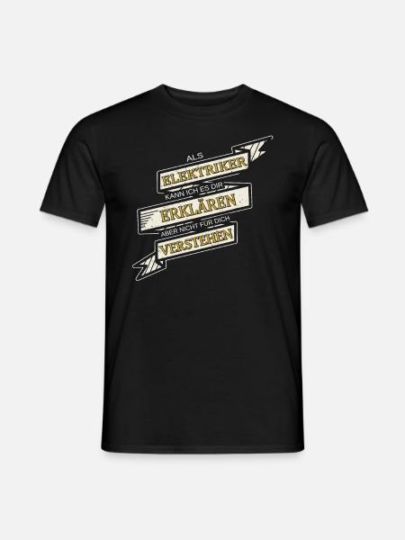 Ich Als Elektriker - Männer T-Shirt - Schwarz