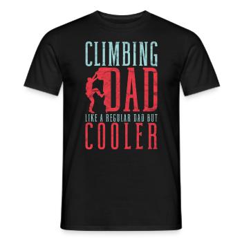 Climber Climbing Dad Like A Regular Dad But Cooler - T-shirt homme - noir - Devant - AI Model Male 178 light (178cm)