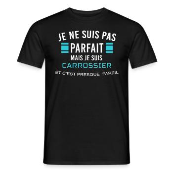 je ne suis pas parfait CARROSSIER - T-shirt homme - noir - Devant - AI Model Male 178 light (178cm)