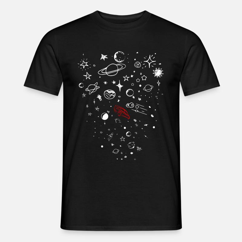 lance tesla dans le monde - T-shirt homme - noir