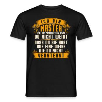 Abschluss Majestät Absolvent Mastertitel Master - Männer T-Shirt - Schwarz - Vorne - AI Model Male 178 light (178cm)