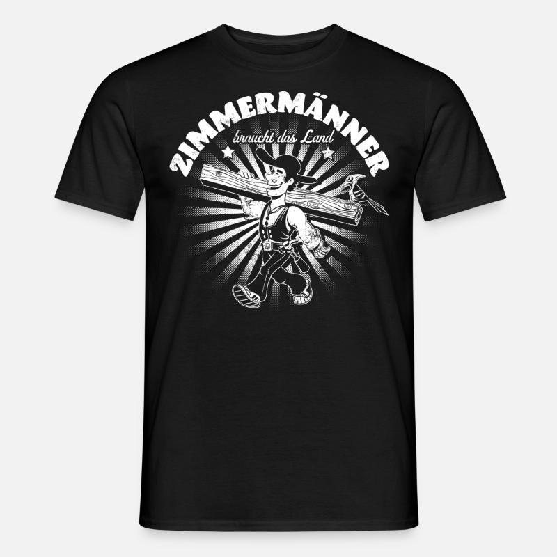 Zimmermann - Männer T-Shirt - Schwarz