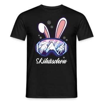 Apres Ski Hase Skihaserl - Männer T-Shirt - Schwarz - Vorne - AI Model Male 178 light (178cm)