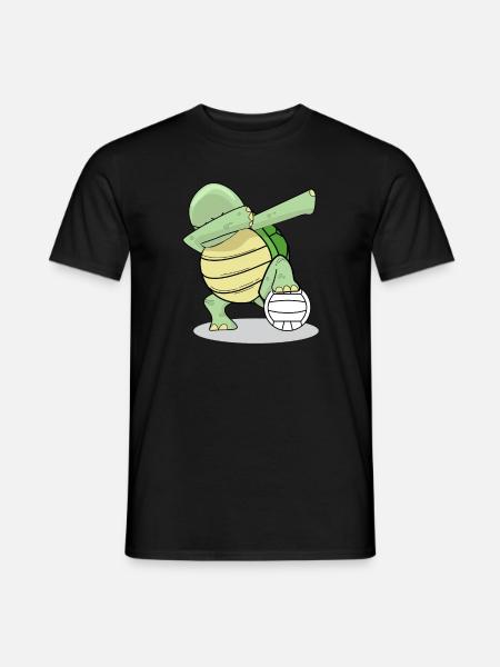 Dapping Schildkröte Spruch Geschenk Volleyball - Männer T-Shirt - Schwarz