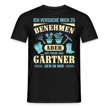 Gartenbau Gärtner Garten Gartenarbeit Sprüche - Männer T-Shirt - Schwarz - Vorne - AI Model Male 178 light (178cm)