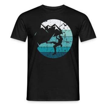 Klettern Bergsteigen Hobby Sport - Männer T-Shirt - Schwarz - Vorne - AI Model Male 178 light (178cm)