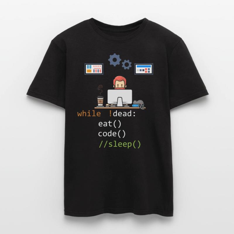 Dead Eat Code Sleep Funny Programming Computer Pro T-shirt homme
