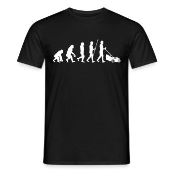 Pelouse Tondre Evolutions Batterie Tondeuse - T-shirt homme - noir - Devant - AI Model Male 178 light (178cm)