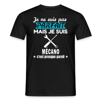 je ne suis pas parfait Mécano cadeau Mécano - T-shirt homme - noir - Devant - AI Model Male 178 light (178cm)