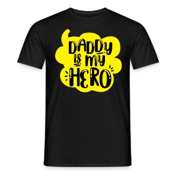 Papa To Be Daddy Is My Hero - T-shirt homme - noir - Devant - AI Model Male 178 light (178cm)