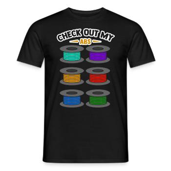 Check Out My Abs Funny 3D Printing Filament Protot - Männer T-Shirt - Schwarz - Vorne - AI Model Male 178 light (178cm)