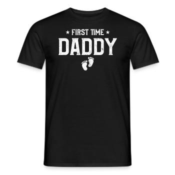 Papa To Be Premier Time Daddy - T-shirt homme - noir - Devant - AI Model Male 178 light (178cm)
