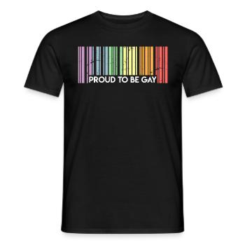 Gays Proud to be Gay Gay Cadeau - T-shirt homme - noir - Devant - AI Model Male 178 light (178cm)