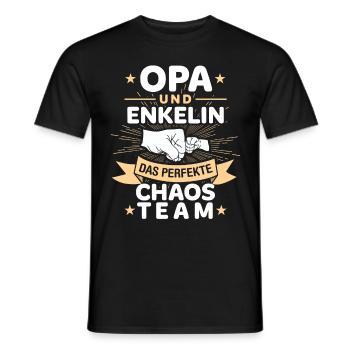 Spruch Opa Und Enkelin Das Perfekte Chaos Team - Männer T-Shirt - Schwarz - Vorne - AI Model Male 178 light (178cm)