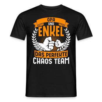 Opa Und Enkel Spruch Das Perfekte Chaos Team - Männer T-Shirt - Schwarz - Vorne - AI Model Male 178 light (178cm)
