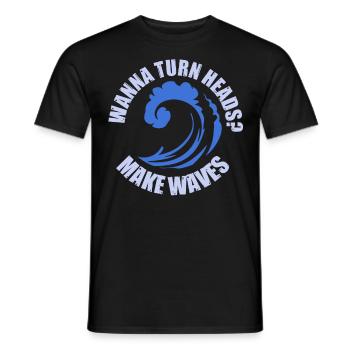 Rettungsschwimmer Schwimmlehrer Spruch Schwimmen - Männer T-Shirt - Schwarz - Vorne - AI Model Male 178 light (178cm)