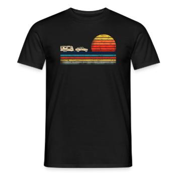 Camping Truck & Travel Trailer - T-shirt homme - noir - Devant - AI Model Male 178 light (178cm)