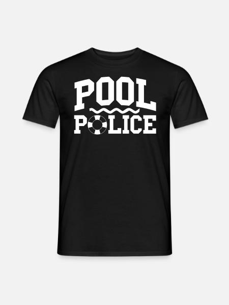 Swimming Swimmer Swim Pool Police - Men's T-Shirt - black