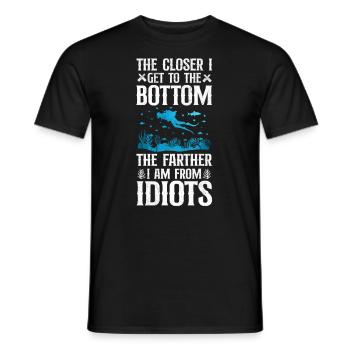 Scuba Diving Diver The Closer I - Men's T-Shirt - black - Front - AI Model Male 178 light (178cm)