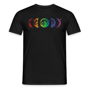Not A Moon Phase LBGTQ Gay Rights Rainbow Pride As - Männer T-Shirt - Schwarz - Vorne - AI Model Male 178 light (178cm)