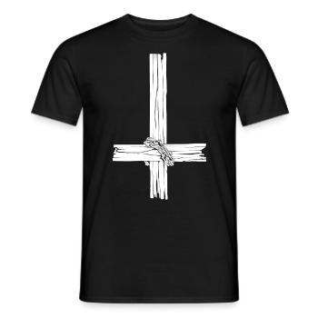 Inverted Cross Blackcraft Cult Agnostic Dark Gothi - Männer T-Shirt - Schwarz - Vorne - AI Model Male 178 light (178cm)
