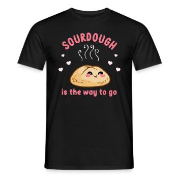 Sourdough Is The Way To Go - Men's T-Shirt - black - Front - AI Model Male 178 light (178cm)