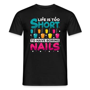 Nageldesigner Nageldesignerin Kosmetik Nagelstudio - Männer T-Shirt - Schwarz - Vorne - AI Model Male 178 light (178cm)