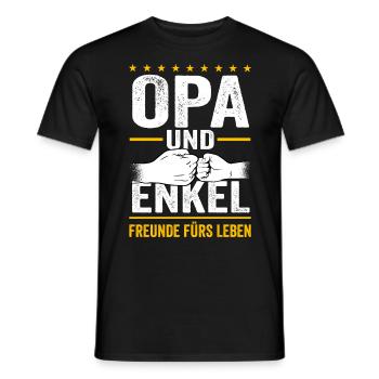 Opa und Enkel Freunde fürs Leben - Männer T-Shirt - Schwarz - Vorne - AI Model Male 178 light (178cm)