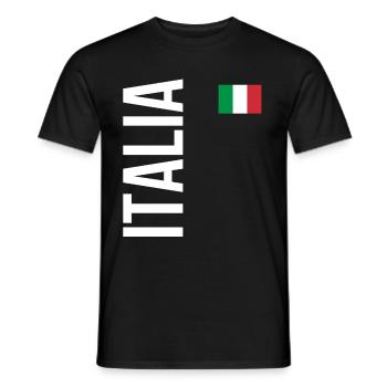 Italy / Italien / Italien fußball /Italien Urlaub - Männer T-Shirt - Schwarz - Vorne - AI Model Male 178 light (178cm)