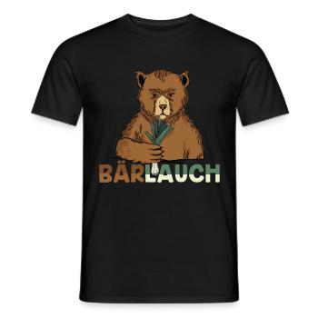 Bärlauch Bär Lauch Braunbär Wortspiel - Männer T-Shirt - Schwarz - Vorne - AI Model Male 178 light (178cm)