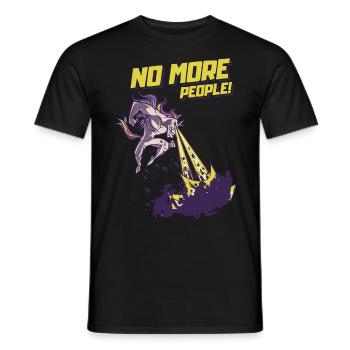 Licorne No more People Je déteste les gens Ironie - T-shirt homme - noir - Devant - AI Model Male 178 light (178cm)