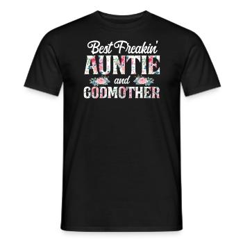 Best Freakin' Auntie And Godmother - T-shirt homme - noir - Devant - AI Model Male 178 light (178cm)