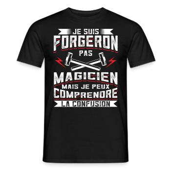 Forgeron Forger - T-shirt homme - noir - Devant - AI Model Male 178 light (178cm)