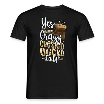 Yes! I'M That Crazy Crested Gecko - Männer T-Shirt - Schwarz - Vorne - AI Model Male 178 light (178cm)