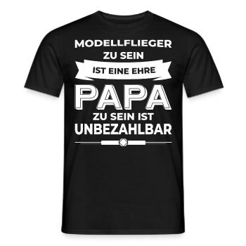 Modellflieger Papa - Männer T-Shirt - Schwarz - Vorne - AI Model Male 178 light (178cm)
