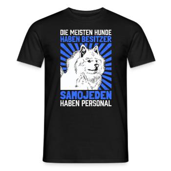Samojeden haben Personal Samojede Schlittenhund - Männer T-Shirt - Schwarz - Vorne - AI Model Male 178 light (178cm)