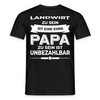 Landwirt Papa - Männer T-Shirt - Schwarz - Vorne - AI Model Male 178 light (178cm)