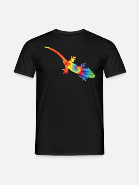 Crested Gecko Tie Dye - Men's T-Shirt - black
