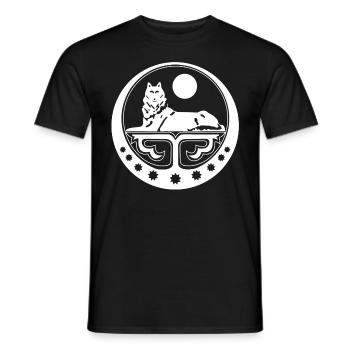 BORZ Emblem White - Männer T-Shirt - Schwarz - Vorne - AI Model Male 178 light (178cm)