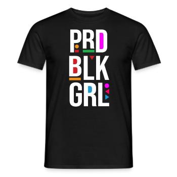 Prd Blk Grl Proud Black Girl Word - Men's T-Shirt - black - Front - AI Model Male 178 light (178cm)