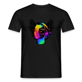 Psychédélique Trippy motif Psychonaut coloré - T-shirt homme - noir - Devant - AI Model Male 178 light (178cm)