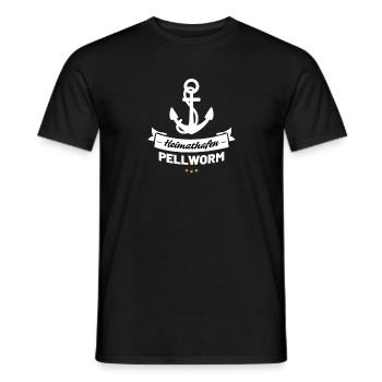 Heimathafen Pellworm - Männer T-Shirt - Schwarz - Vorne - AI Model Male 178 light (178cm)