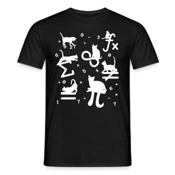 Mathematiker Mathe lustige Katze Liebhaber Geschen - Männer T-Shirt - Schwarz - Vorne - AI Model Male 178 light (178cm)