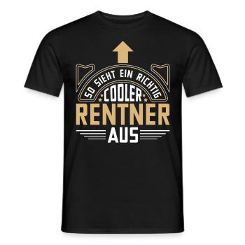 So Sieht Ein Richtig Cooler Rentner Aus Rente - Männer T-Shirt - Schwarz - Vorne - AI Model Male 178 light (178cm)