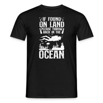 Scuba Diving Diver If Found On - T-shirt homme - noir - Devant - AI Model Male 178 light (178cm)